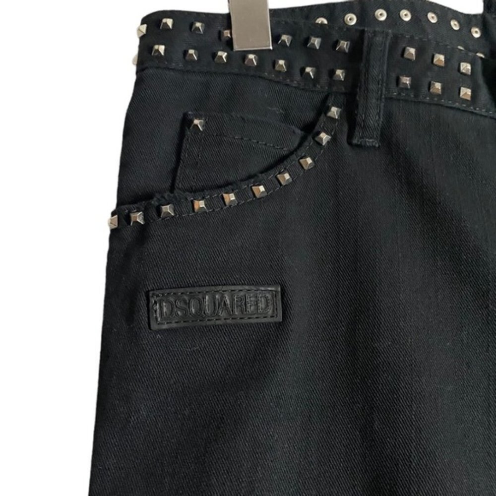 Dsquared2 Women Black Studded Skinny Denim Jeans View 6